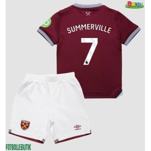 West Ham United Crysencio Summerville #7 Hemmaställ Barn 2025-26 Kortärmad (+ Korta byxor)